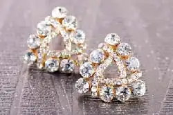 Diamond and platinum earrings Diamond and platinum earrings