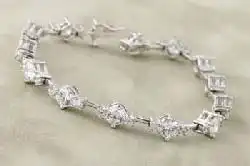 Diamond and silver bracelet Diamond and silver bracelet