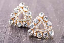 Diamond and platinum earrings