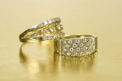 wedding engagement ring set